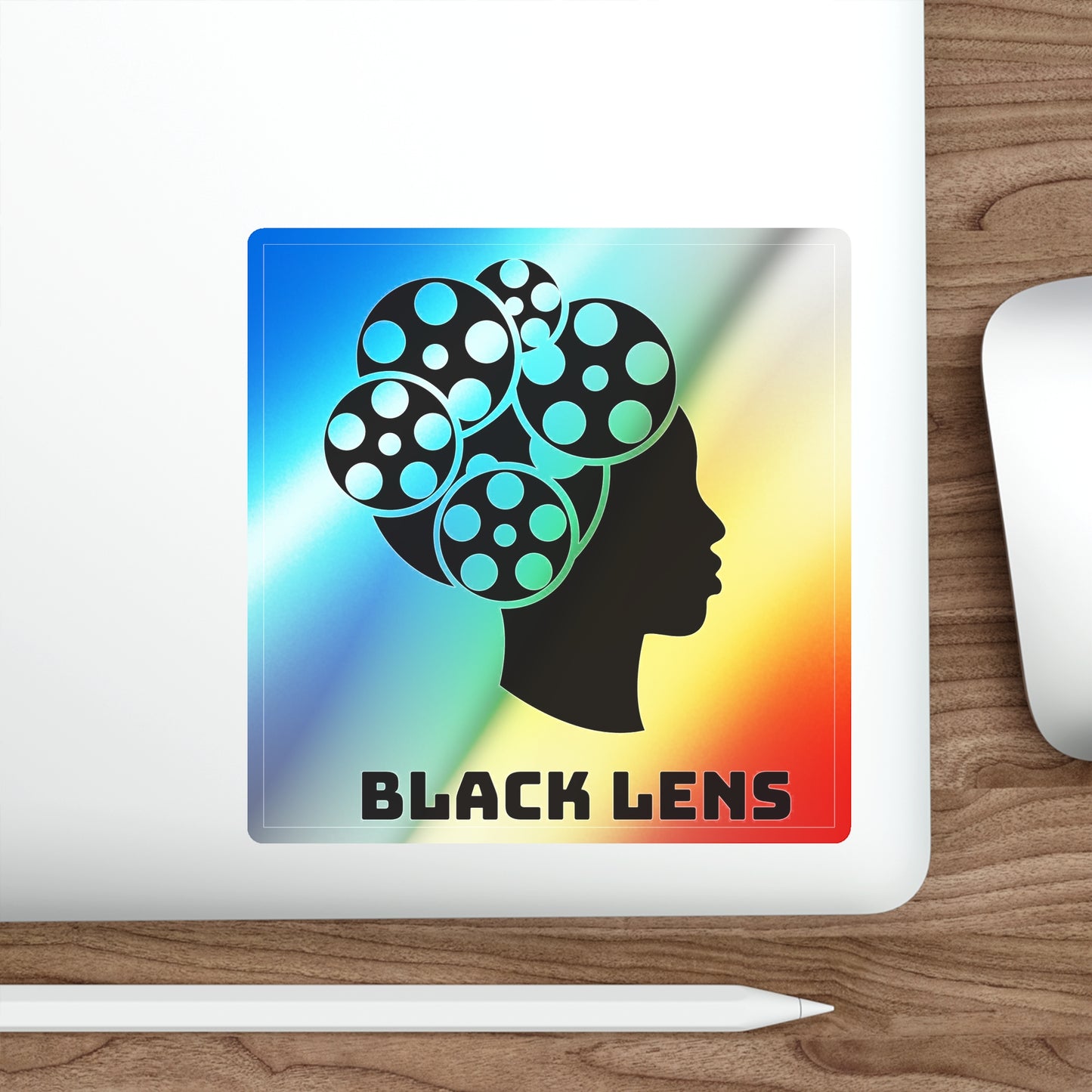 Holographic Black Lens Sticker