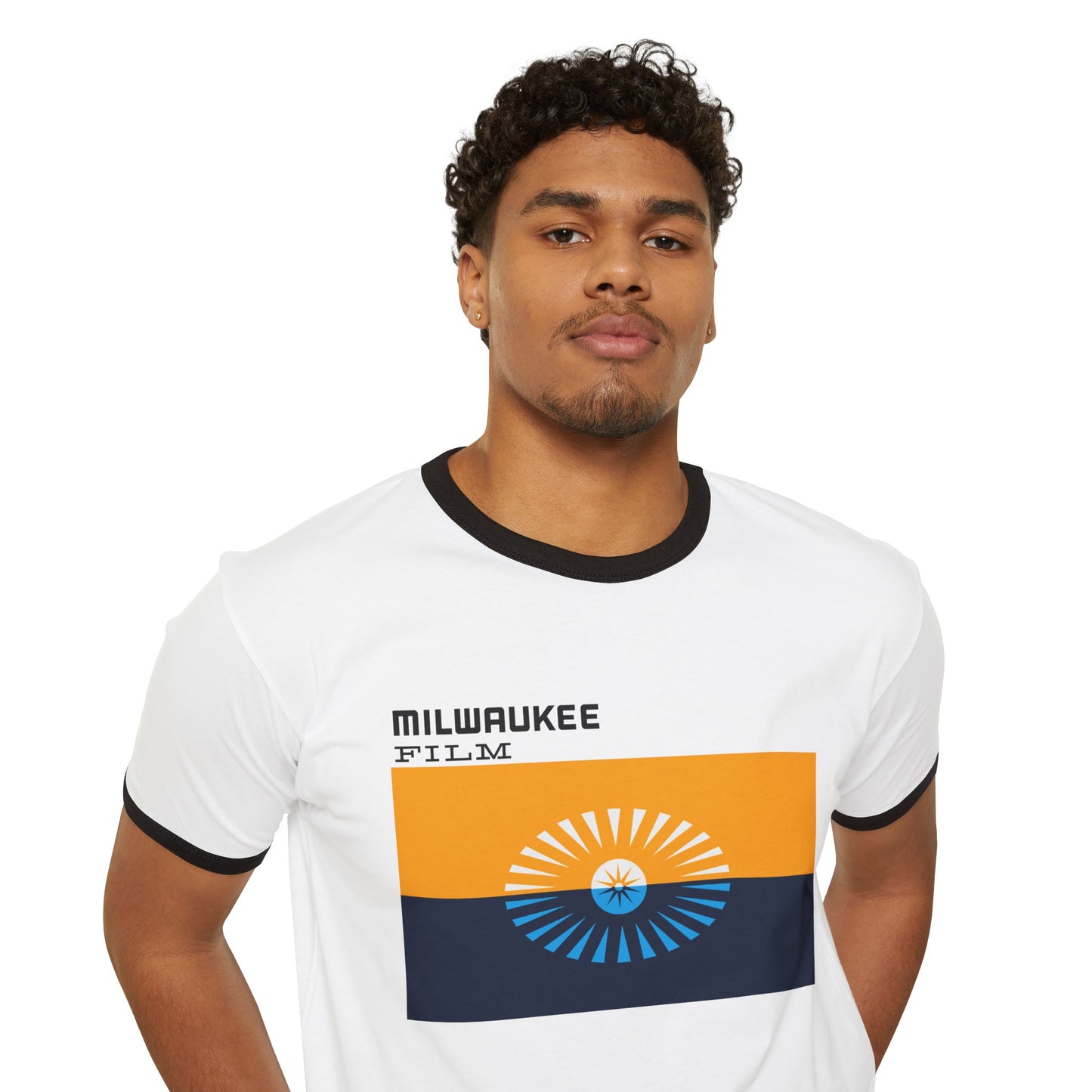 Unisex " MKE Flag" Cotton Ringer T-Shirt