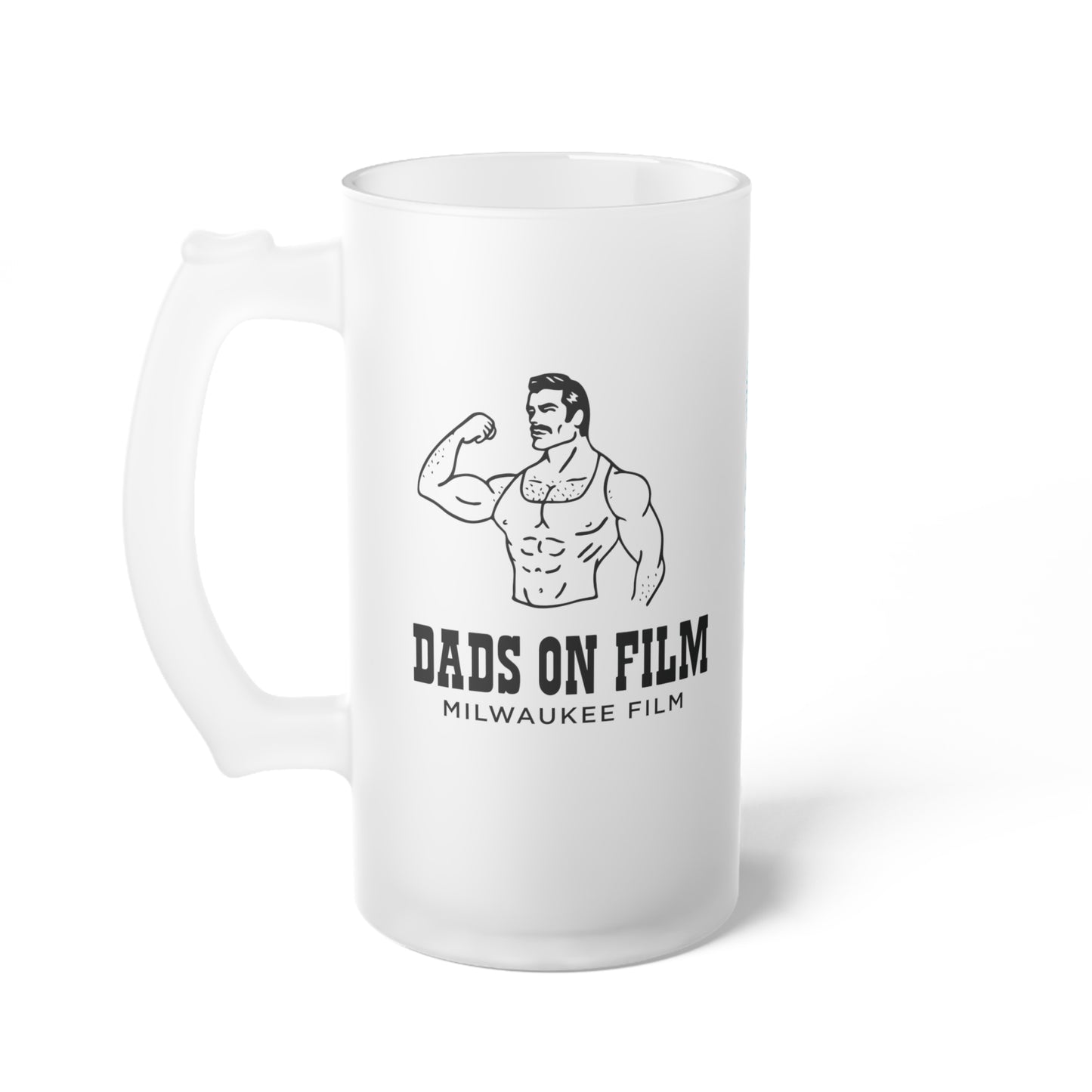 Dads on Film Frosted Glass Beer Mug