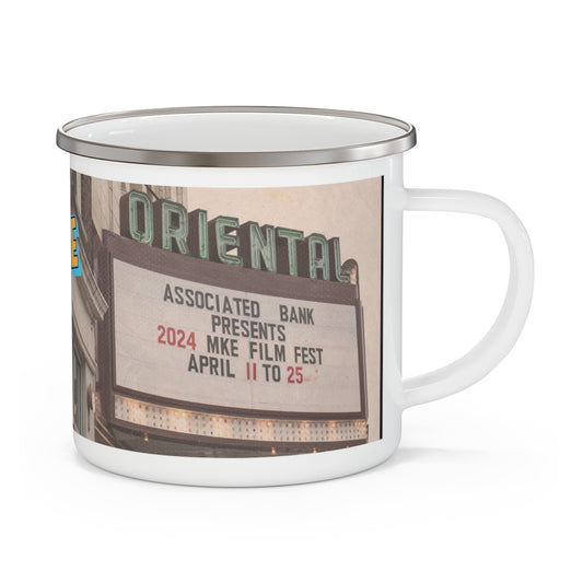 Oriental Theatre "Postcard" Enamel Camping Mug