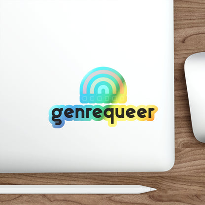 Holographic genrequeer Sticker