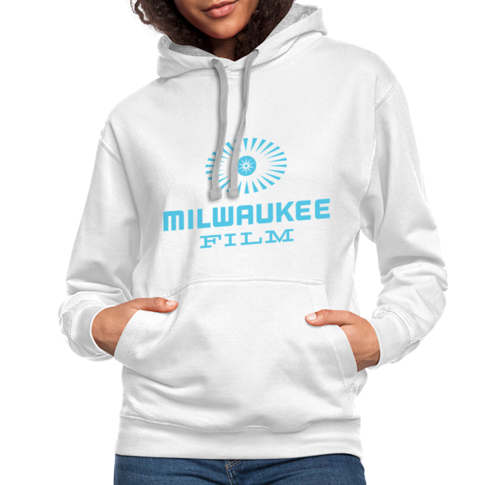 Milwaukee Film Contrasting "Eye" Hoodie - white/gray