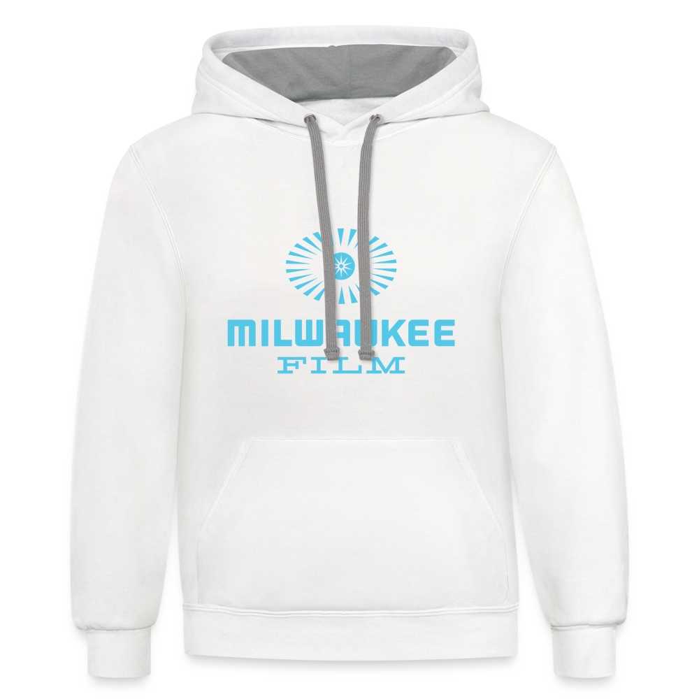 Milwaukee Film Contrasting "Eye" Hoodie - white/gray