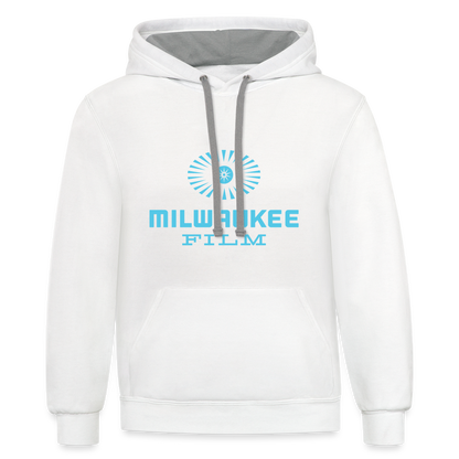 Milwaukee Film Contrasting "Eye" Hoodie - white/gray