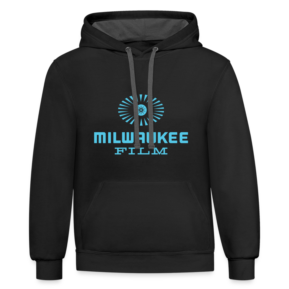 Milwaukee Film Contrasting "Eye" Hoodie - black/asphalt