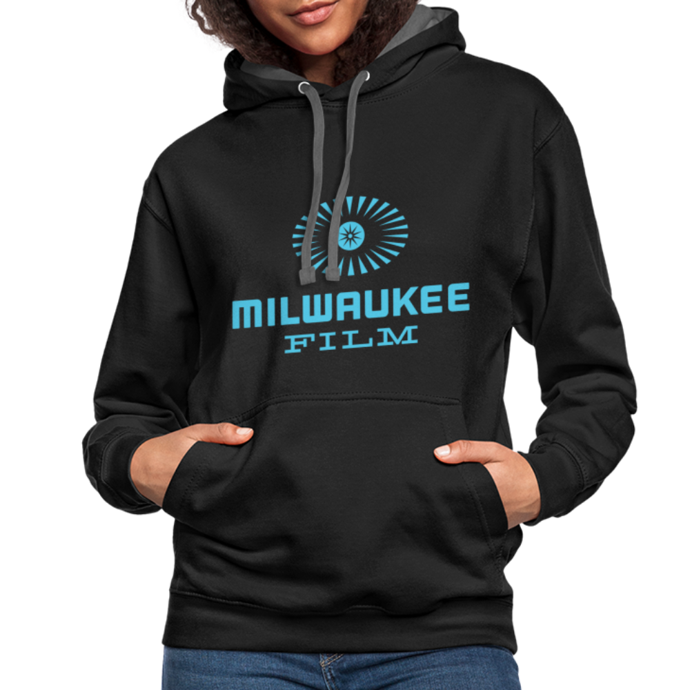 Milwaukee Film Contrasting "Eye" Hoodie - black/asphalt