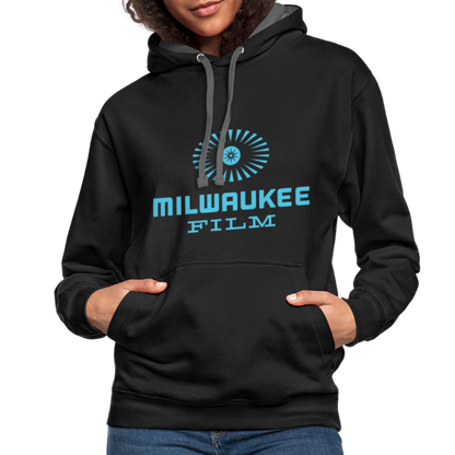 Milwaukee Film Contrasting "Eye" Hoodie - black/asphalt