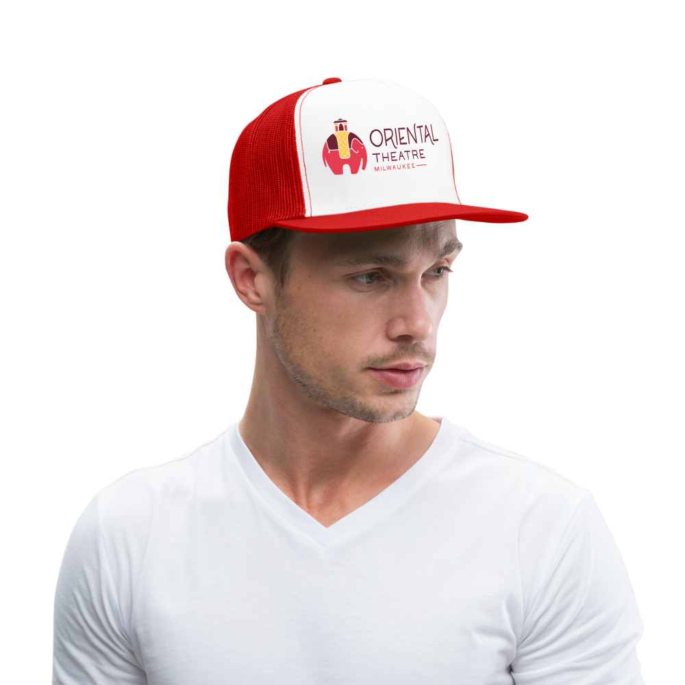 Oriental Theatre Trucker Cap - white/red