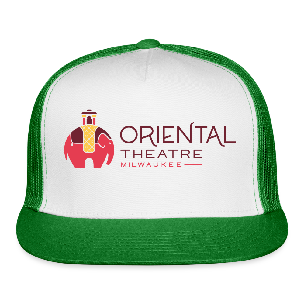 Oriental Theatre Trucker Cap - white/kelly green