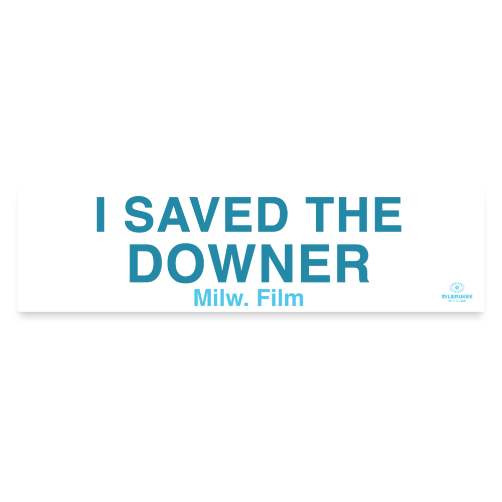 I Saved the Downer Bumper Sticker - white matte