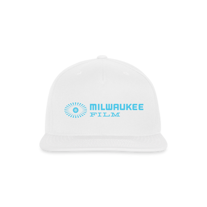 Snapback MKE FILM Logo Baseball Cap - white