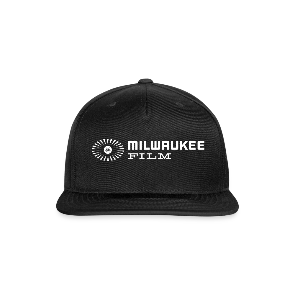 Snapback MKE Film Logo (White) Baseball Cap - black