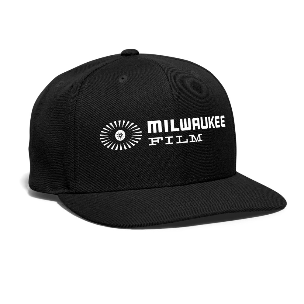 Snapback MKE Film Logo (White) Baseball Cap - black