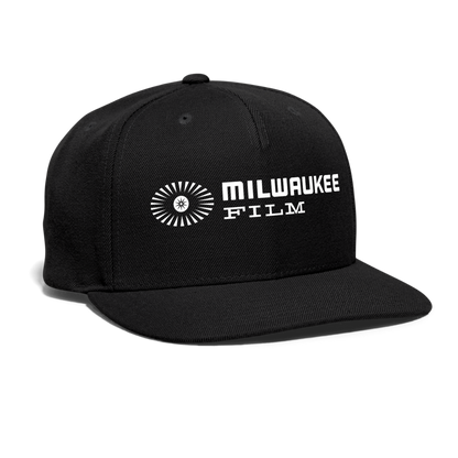 Snapback MKE Film Logo (White) Baseball Cap - black