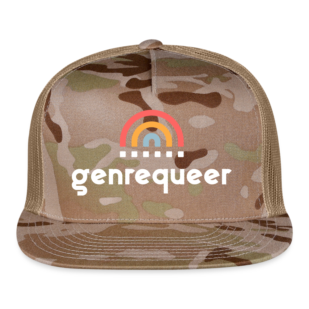 genrequeer alt Trucker Cap - MultiCam\tan