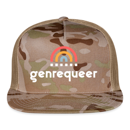 genrequeer alt Trucker Cap - MultiCam\tan