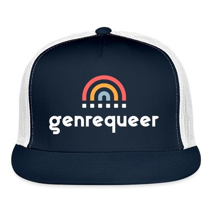 genrequeer alt Trucker Cap - navy/white