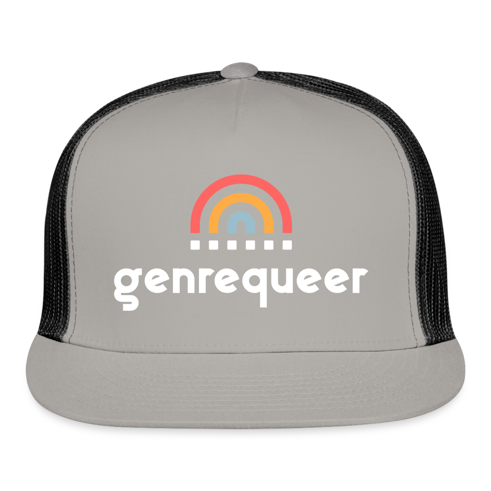 genrequeer alt Trucker Cap - gray/black