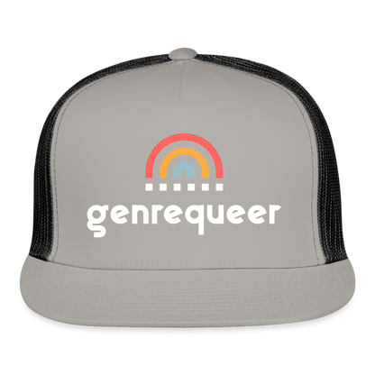 genrequeer alt Trucker Cap - gray/black