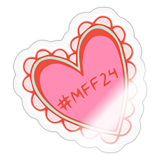 MFF24 Heart Sticker - transparent glossy