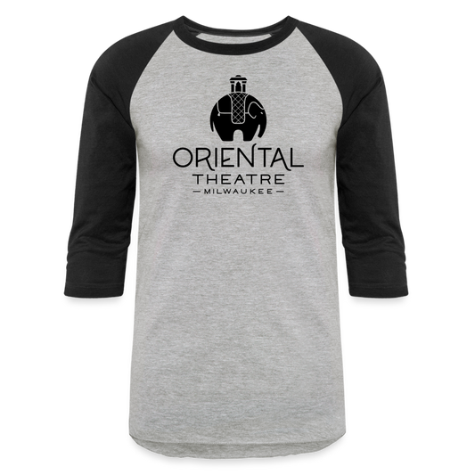 Oriental Theatre Baseball T-Shirt - heather gray/black