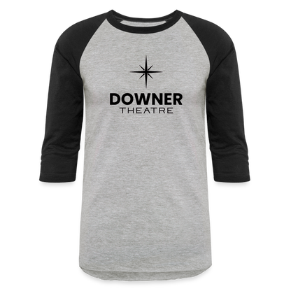 Downer Theatre Baseball T-Shirt - heather gray/black