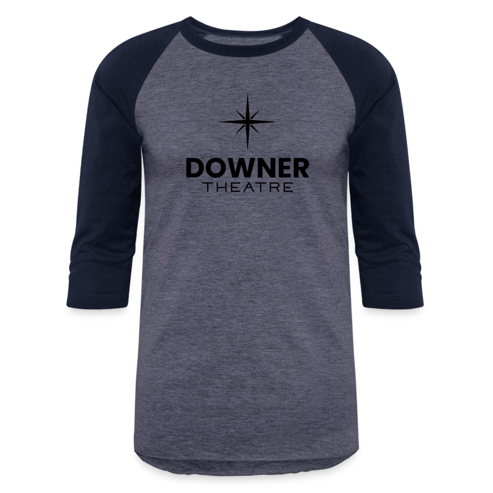 Downer Theatre Baseball T-Shirt - heather blue/navy