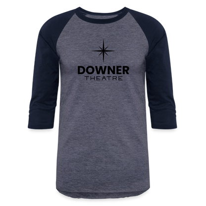 Downer Theatre Baseball T-Shirt - heather blue/navy