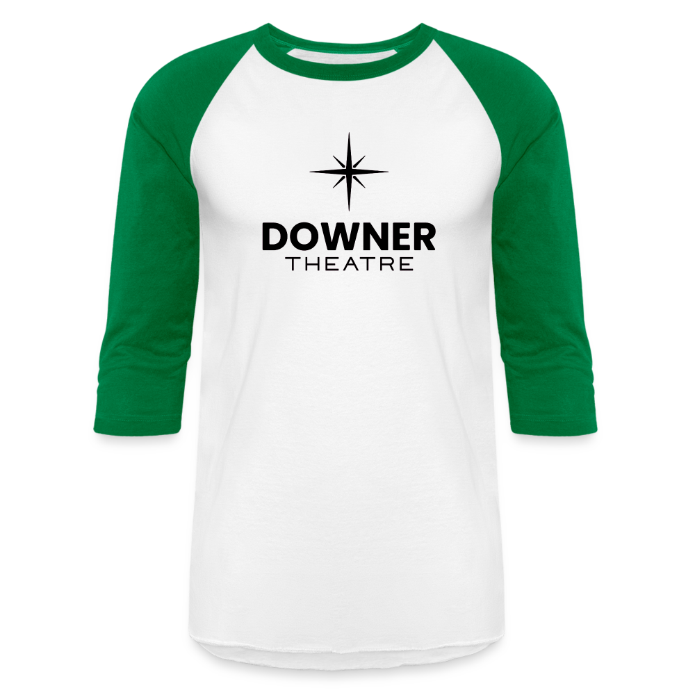 Downer Theatre Baseball T-Shirt - white/kelly green