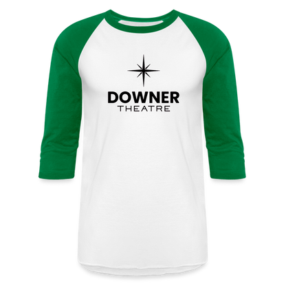 Downer Theatre Baseball T-Shirt - white/kelly green